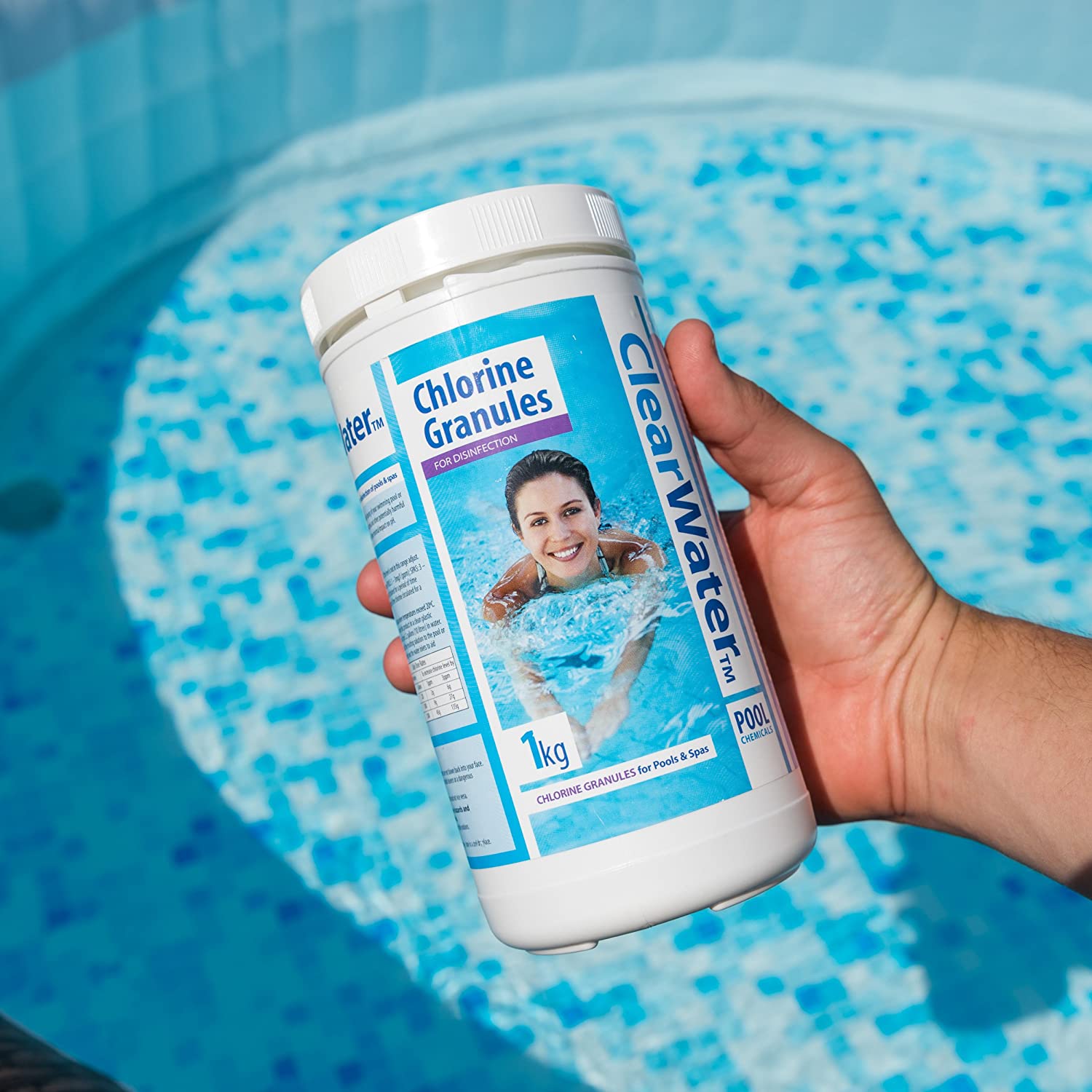 1kg Clearwater CH0010 Chlorine Granules for Hot Tub Spa & Swimming Pool