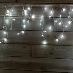 300 LED 7.5m Premier Christmas Outdoor 8 Function Icicle Lights in Cool White