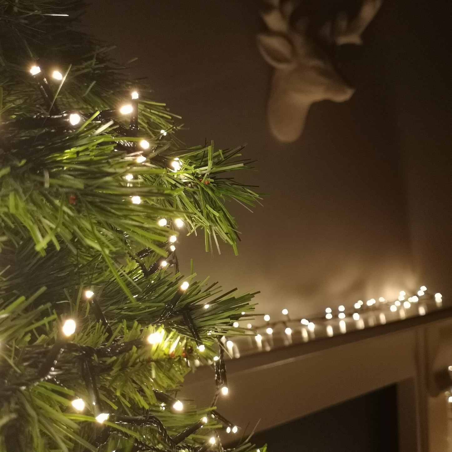 750 LED 18.7m Premier TreeBrights Indoor Outdoor Christmas Multi Function Mains Operated String Lights with Timer in Warm White