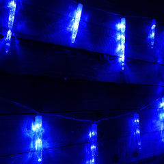 72 LED 6.9m Premier 24 Indoor Outdoor Icicle Shape Christmas Chaser Lights in Blue