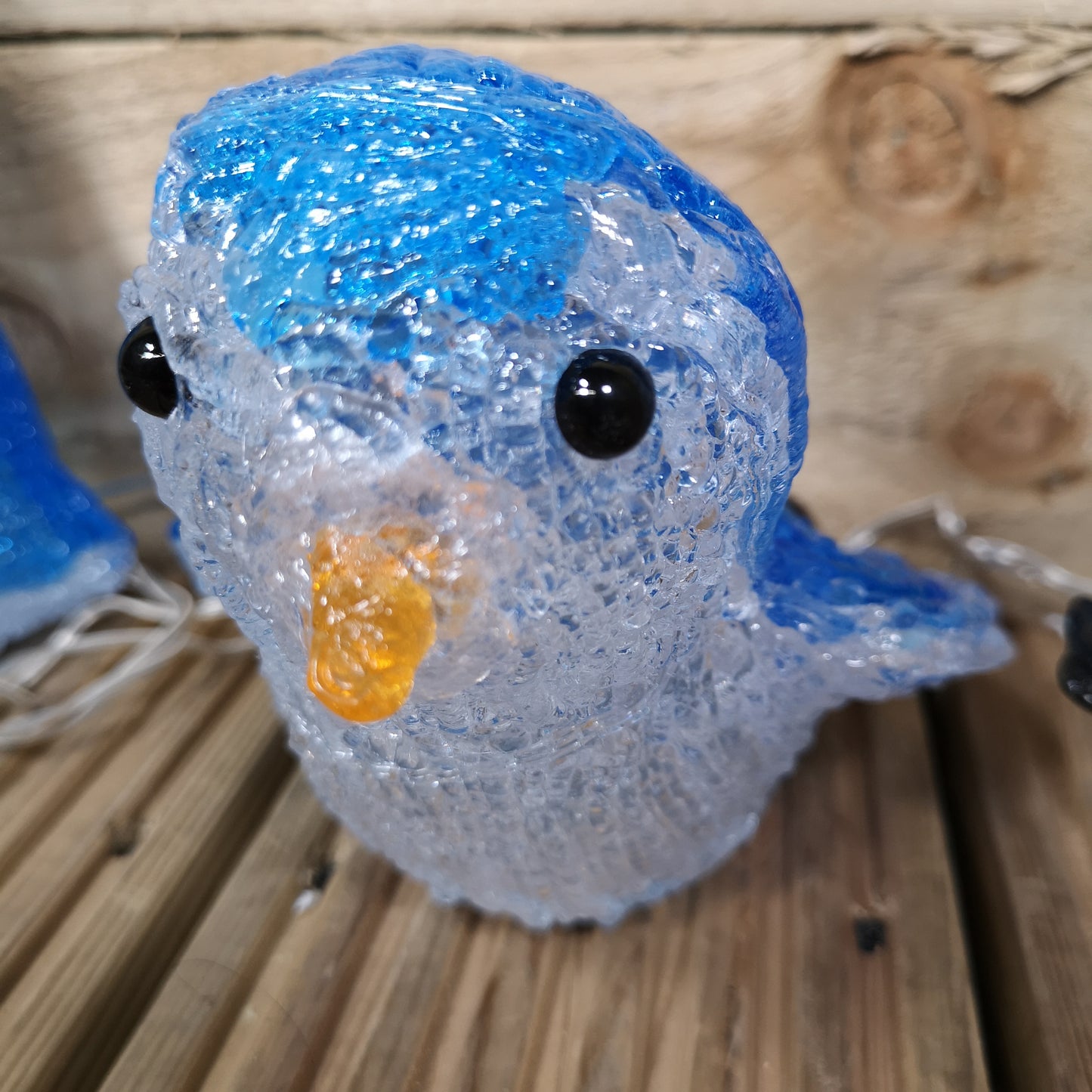 23cm Set of 3 Acrylic Ice White LED Penguins Indoor Outdoor Christmas Decoration