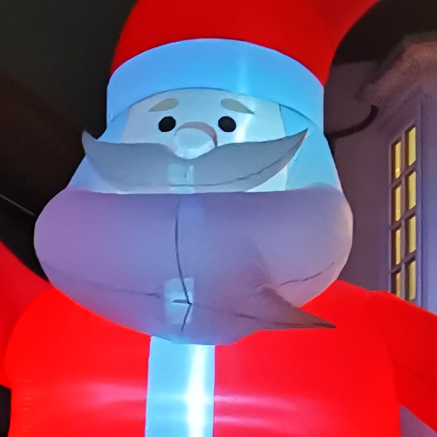 GIANT: 20ft (6m) Outdoor Inflatable Lit Christmas Santa with Raised Arm & 28 LEDs