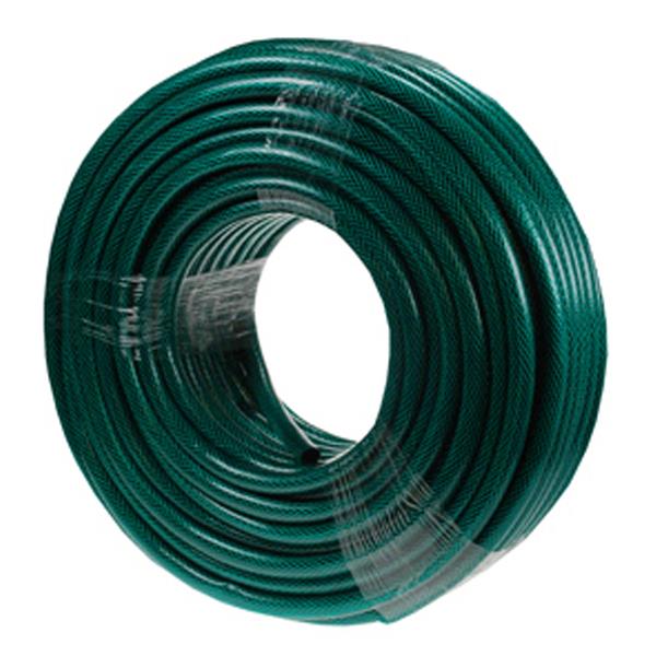 15m Reinforced Garden Hose Pipe in Green