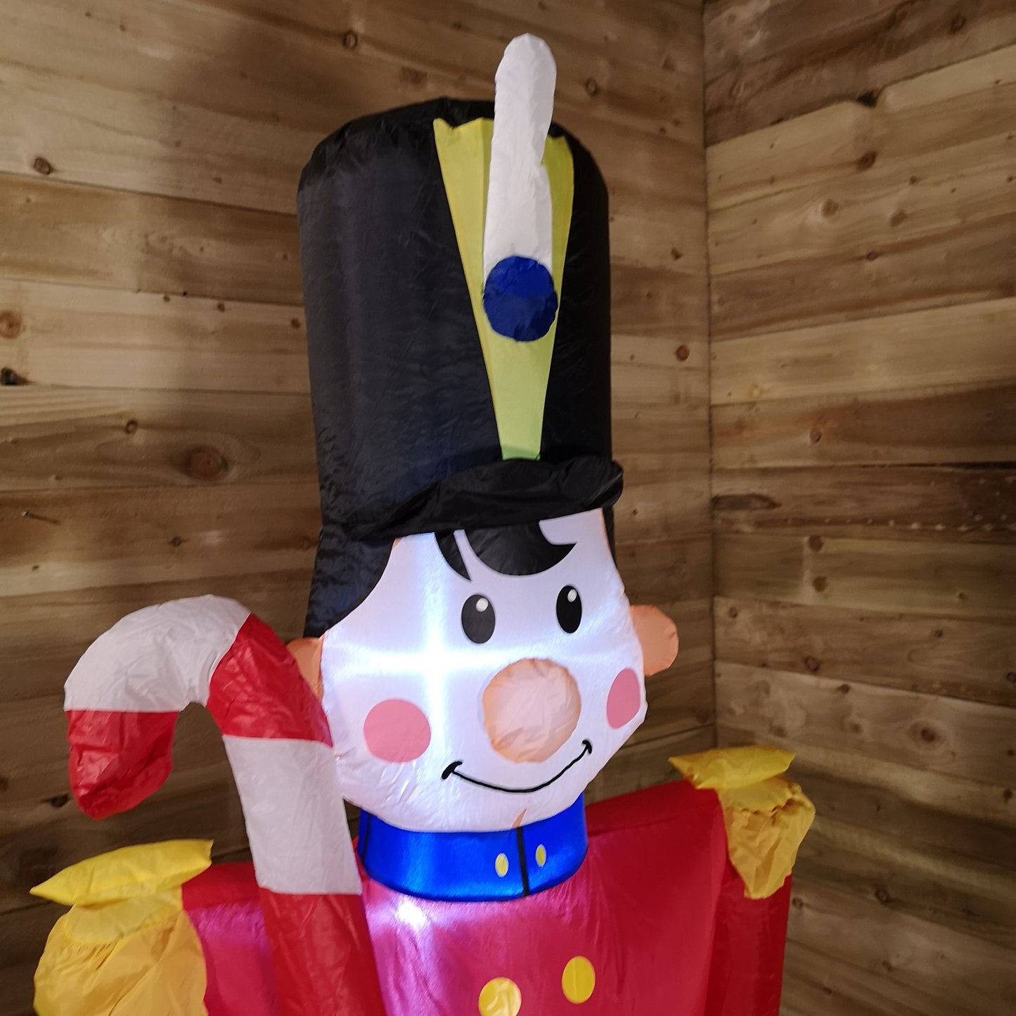 Premier Christmas 1.8M Inflatable Light Up Toy Soldier With Candy Cane