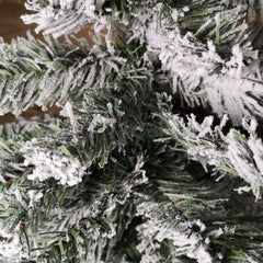 6ft (1.8m) Premier Flocked Woodcote Spruce PVC Hinged Christmas Tree