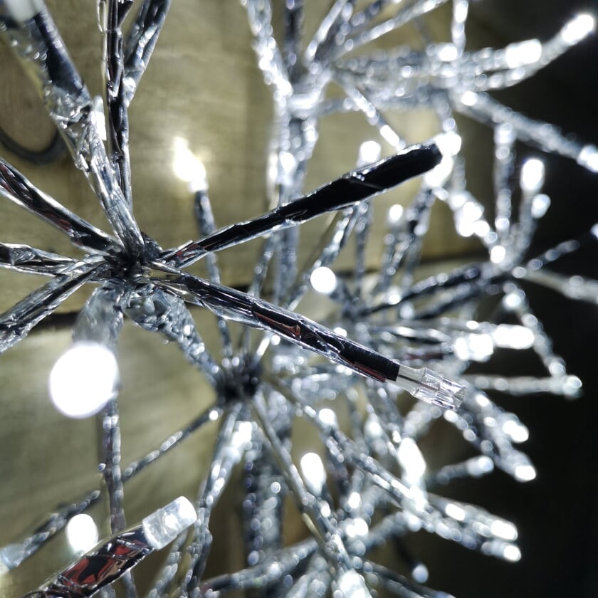 Premier 60cm White LED Twinkling Christmas Starburst Tree