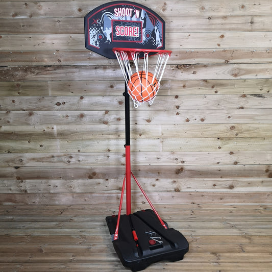 ø45cm 8ft Adjustable Height Portable Freestanding Outdoor Basketball Set with Hoop Net and Ball 2736
