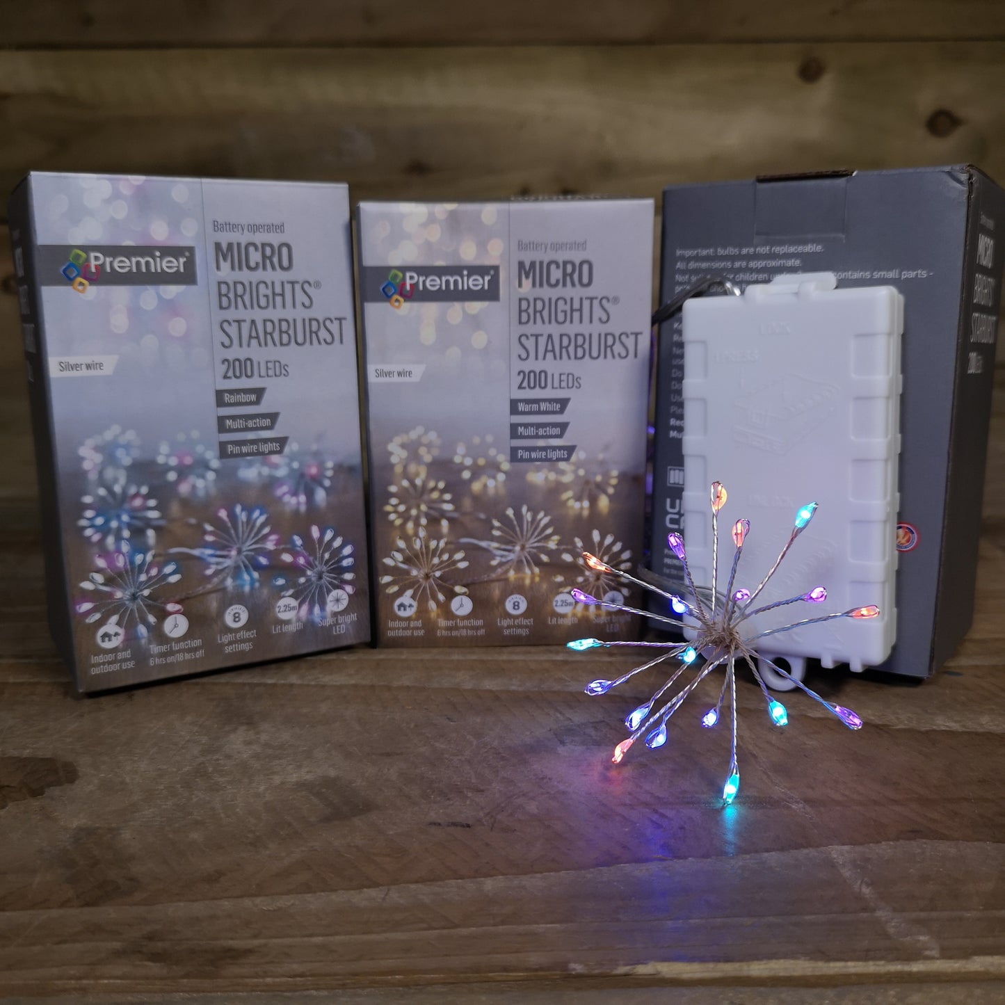 Premier MicroBrights Starburst Outdoor Multi Function Battery Timer Lights