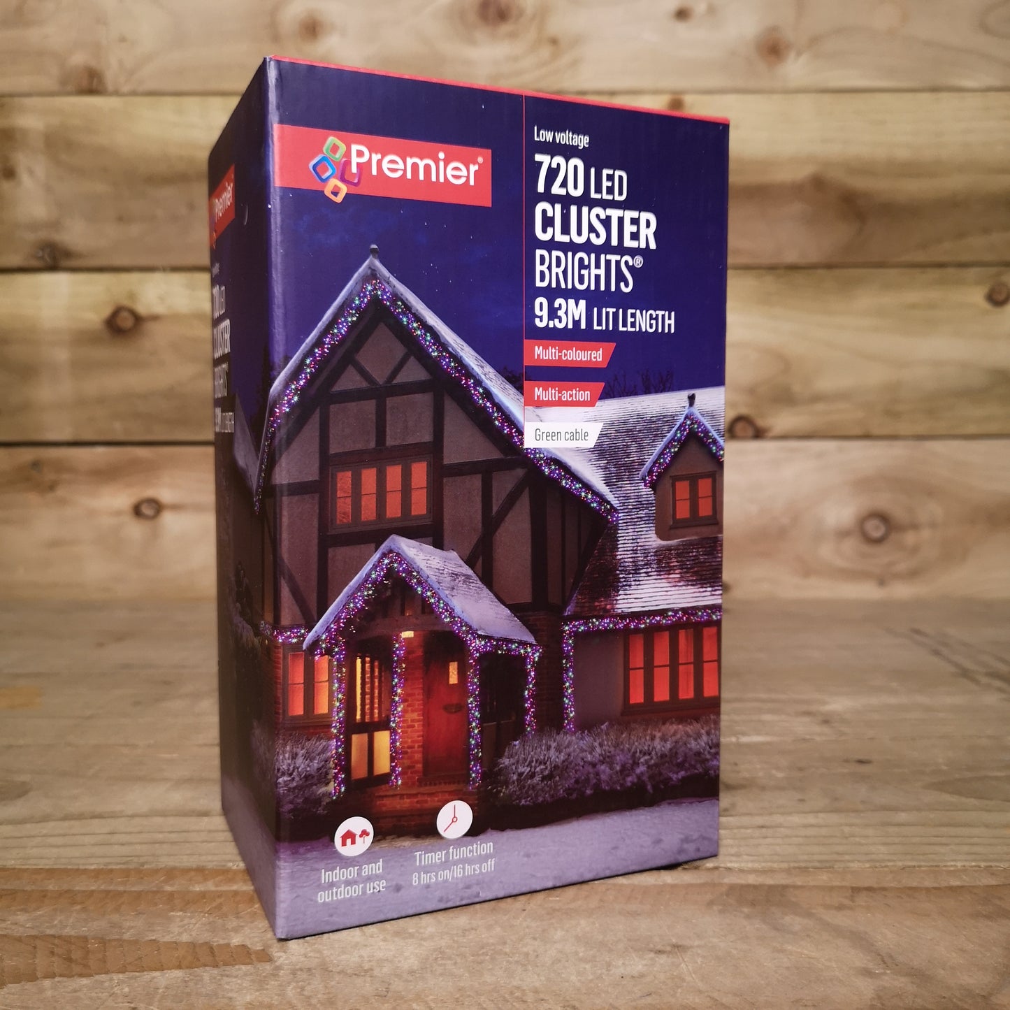 720 LED 9.3m Premier Christmas Outdoor Cluster Timer Lights in Multicoloured