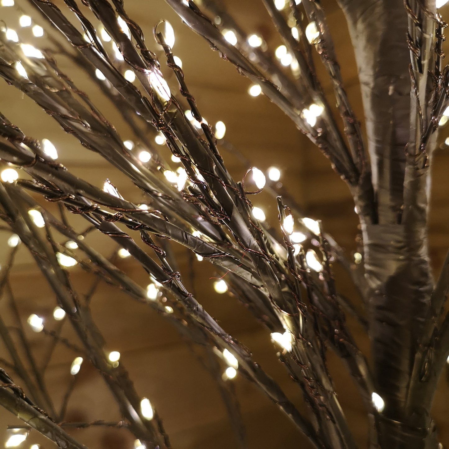 2.1m 7ft Outdoor Black Micro Dot Christmas Blossom Tree with 1300 Warm White LED