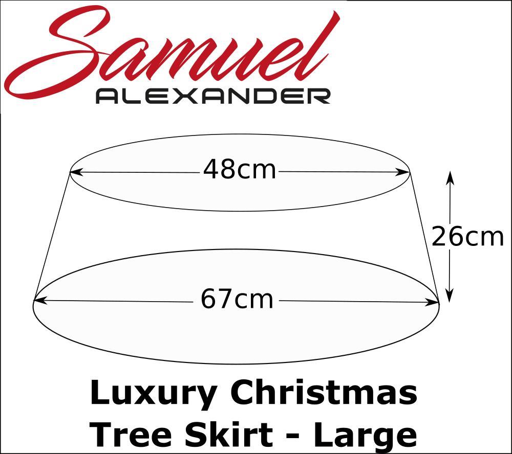 Samuel Alexander Luxury Natural Wicker Christmas Tree Skirt Choice of 3 Sizes & Colours