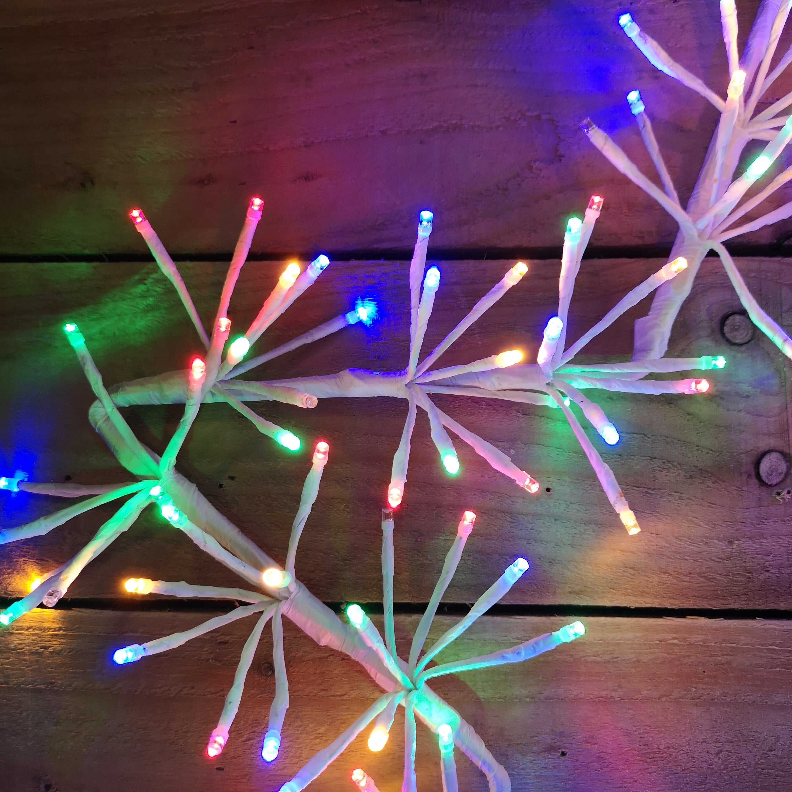 60cm Premier Multi Coloured Christmas Star Cluster Decoration with 240LED