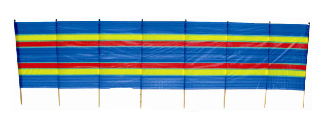 15.2ft (4.6m) Long 1m High 8 Pole Beach / Camping Windbreak / Wind Break