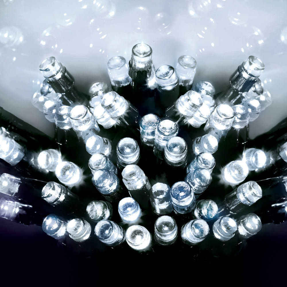 24 LED 2.3m Premier Christmas Indoor Outdoor Multi Function Battery Operated String Lights with Timer in Cool White