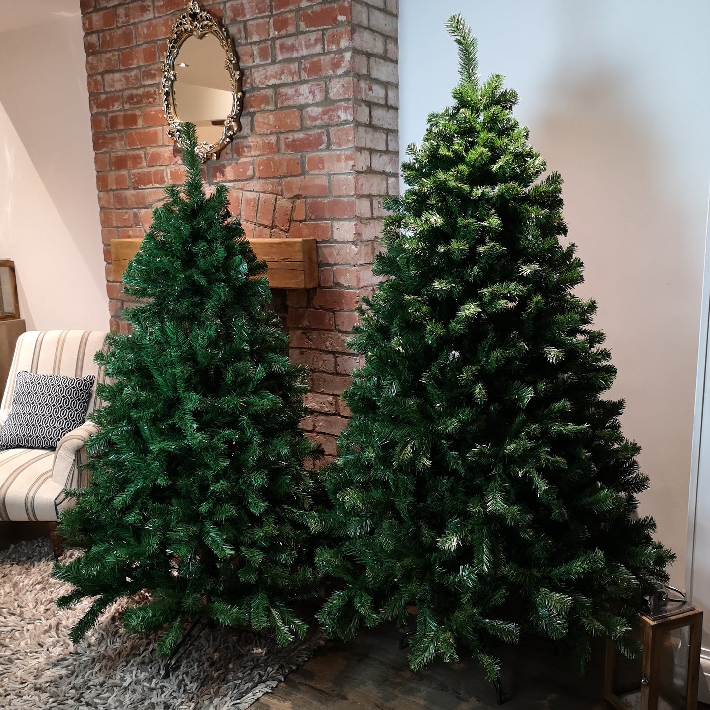 Carson Spruce Green Hinged Festive Luxury Christmas Tree