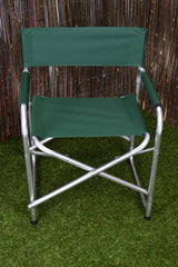 Aluminium & Canvas Directors Garden / Camping Chair - Green