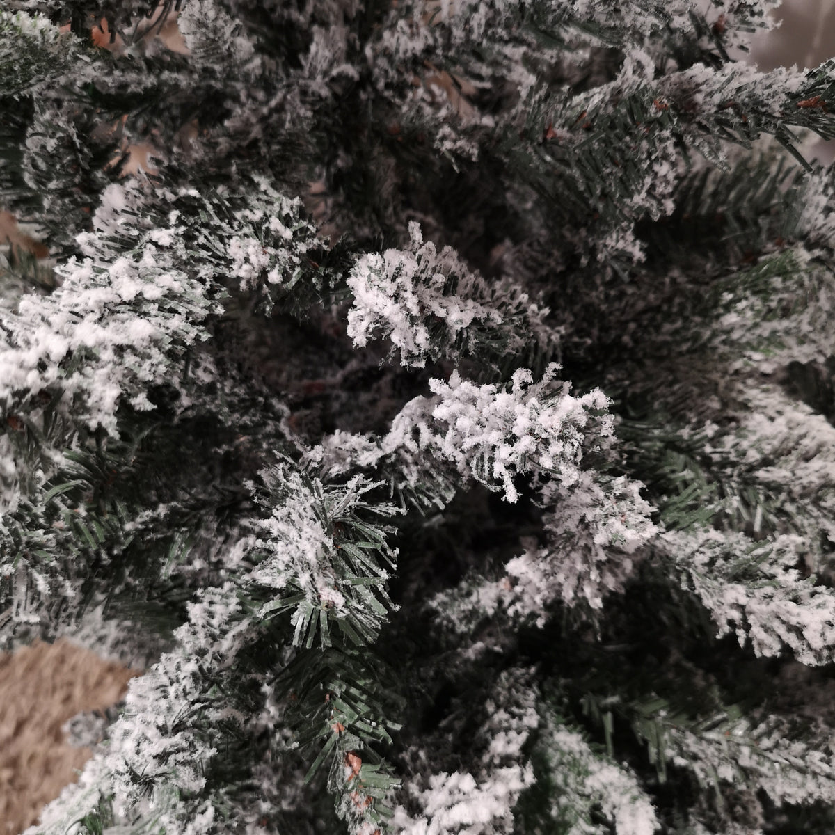 Premier 7ft Slim Festive Lapland Snow Flocked Green Christmas Tree