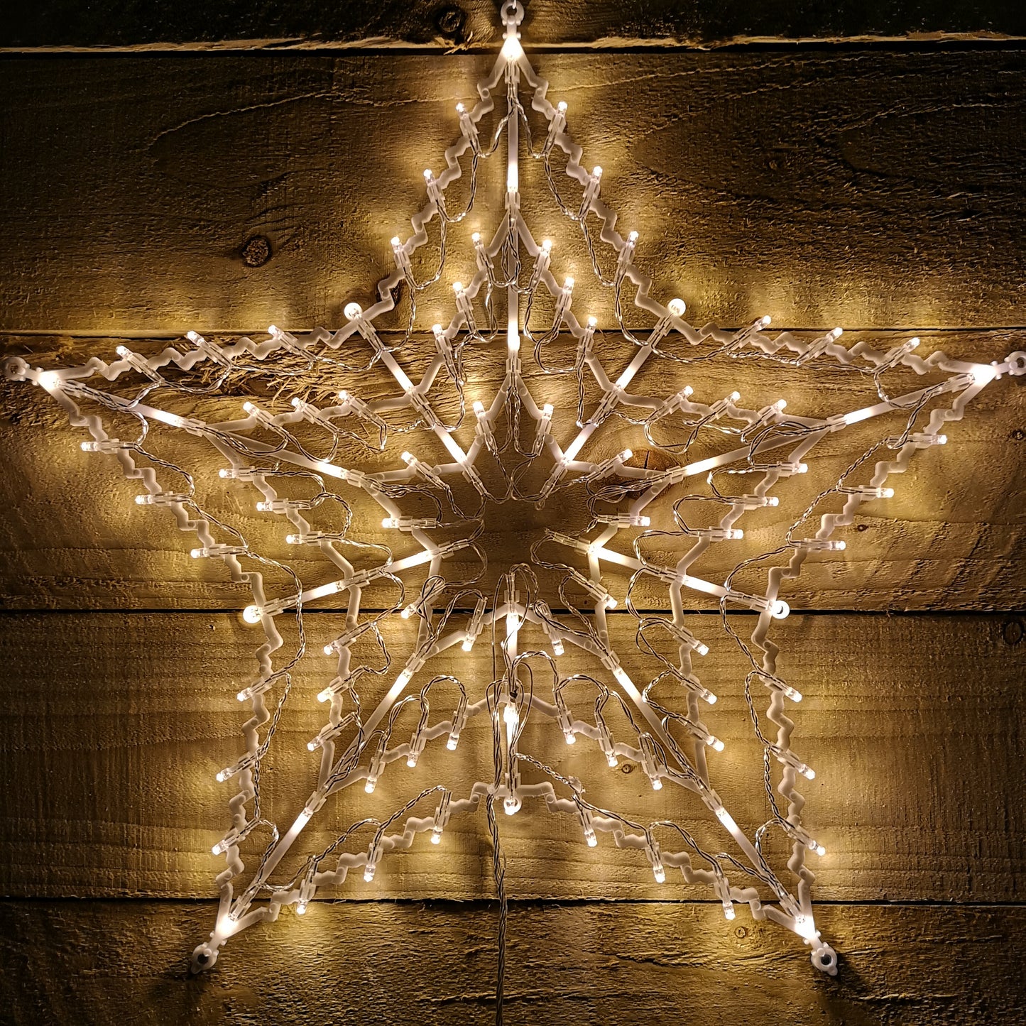 50cm Warm White 100 LED Window Star Light Up Indoor/Outdoor Christmas Decorations