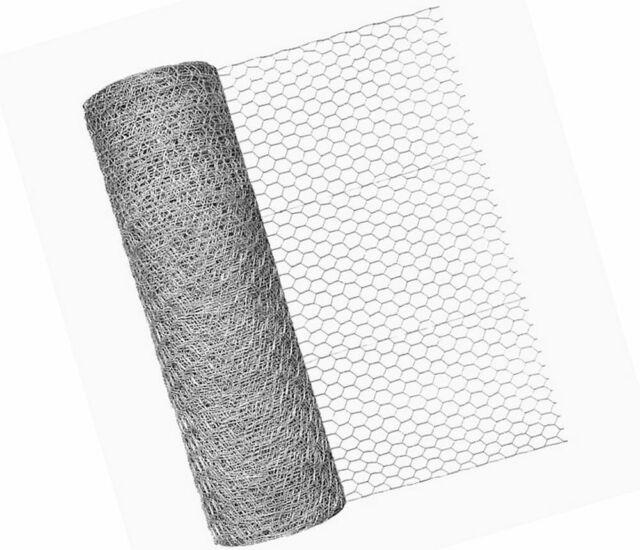 5m x 60cm x 13mm Galvanised Steel Chicken Garden Wire Netting / Fencing