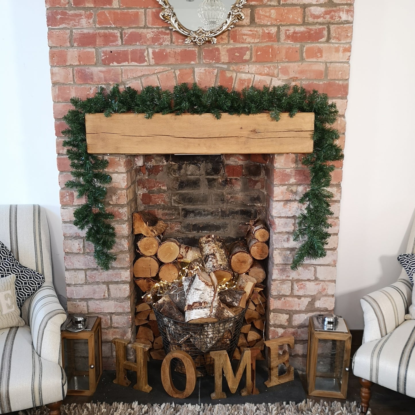 270cm (9ft) x 25cm Plain Green Imperial Pine Christmas Garland Decoration