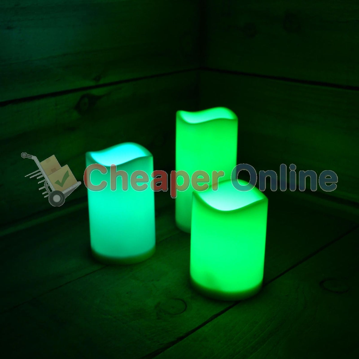 15cm Premier Set of 3 Battery Operated Multi Pastel Colour Changing LED Candles