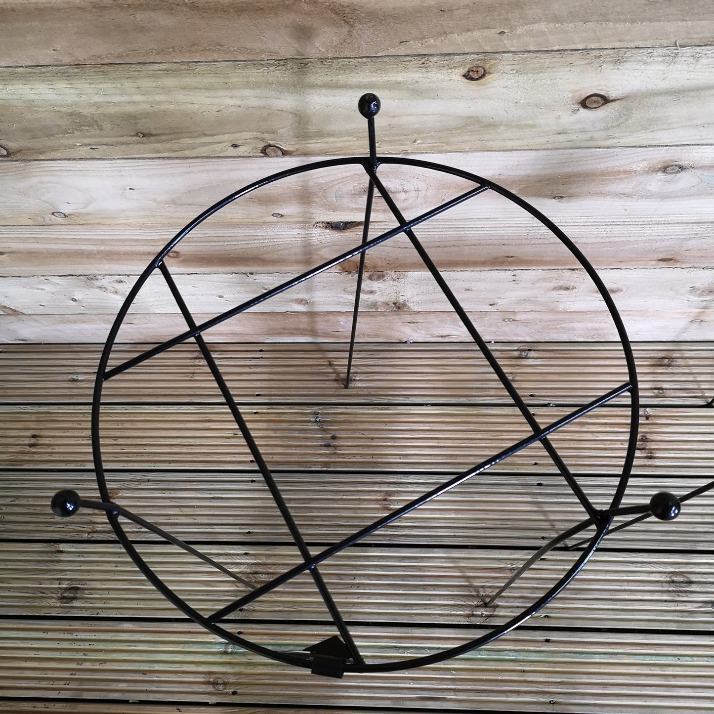 Pack of 2 Tom Chambers Cottage Heavy Duty Black Metal Steel Herbaceous Garden Plant Support Grow Through Large 80cm x 45cm