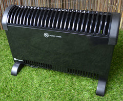 2kw Black Convector Heater with Thermostat & 3 Heat Settings
