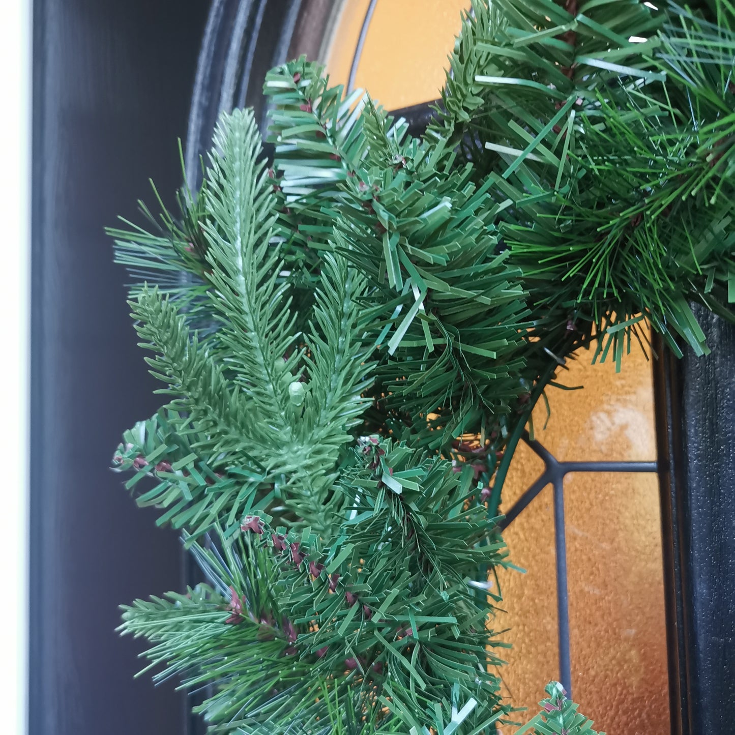 50cm Festive Green Norfolk Pine Christmas Wreath PE/PVC Tips
