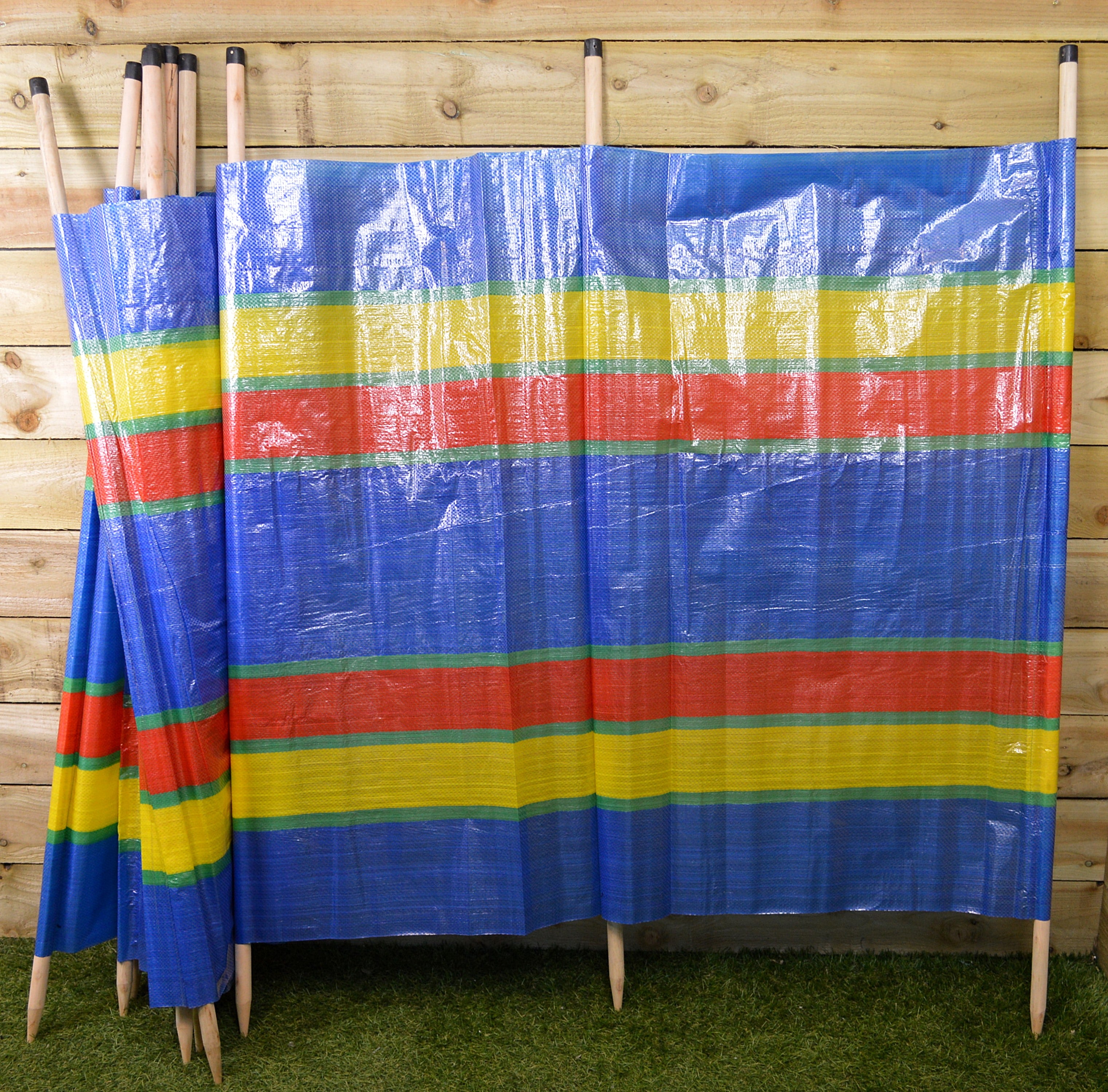 15.2ft Long 1m High 8 Pole Beach Camping Windbreak Wind Break