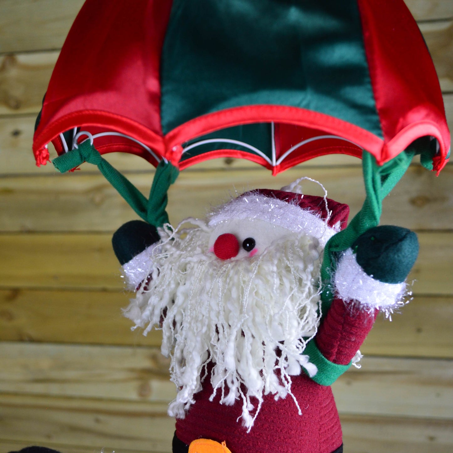 45cm Premier Animated & Musical Parachuting Christmas Character - Santa