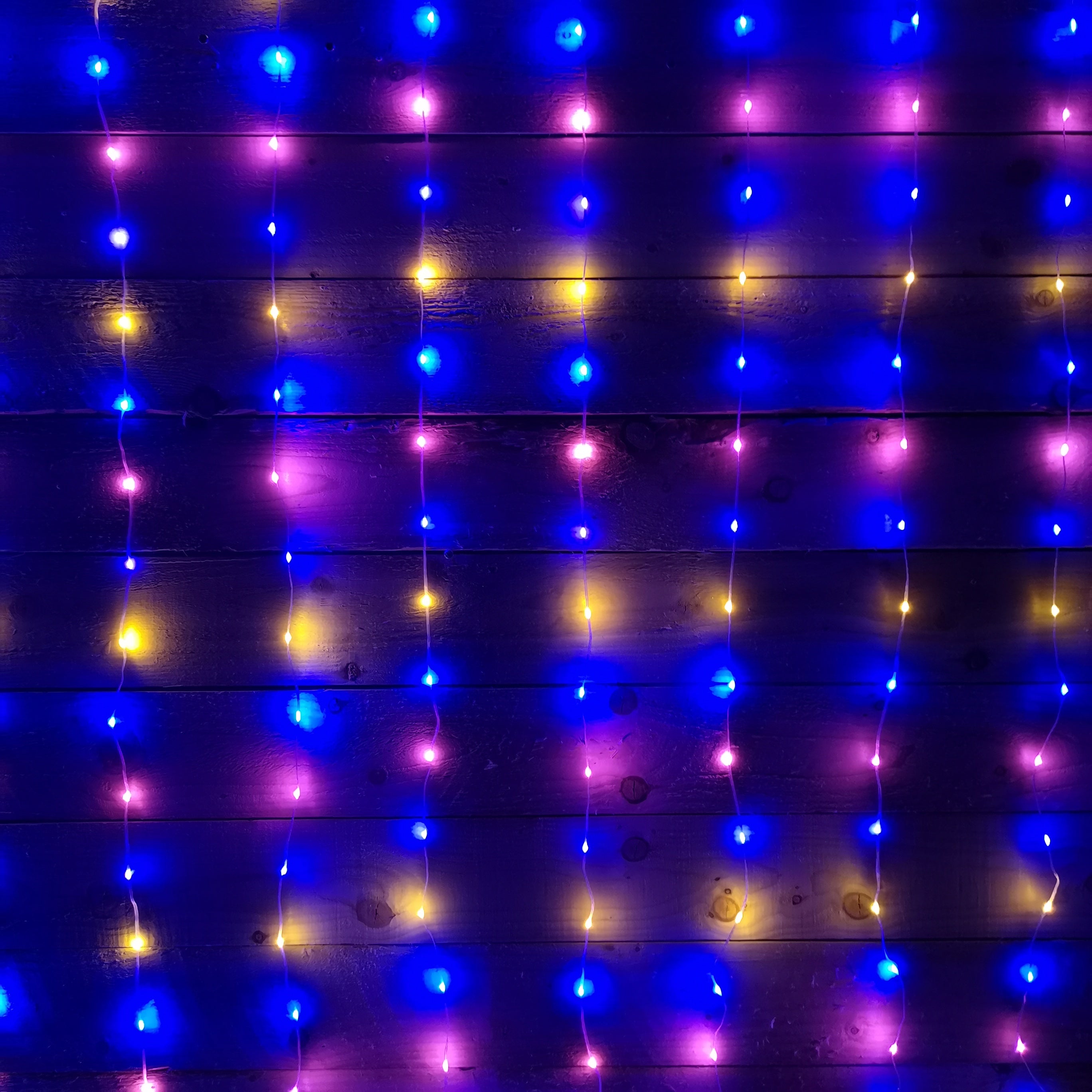 240 LED 2m x 1.5m Premier Flexibright Curtain Indoor Outdoor Multifunction Christmas Lights with Timer in Rainbow