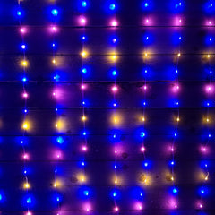 240 LED 2m x 1.5m Premier Flexibright Curtain Indoor Outdoor Multifunction Christmas Lights with Timer in Rainbow