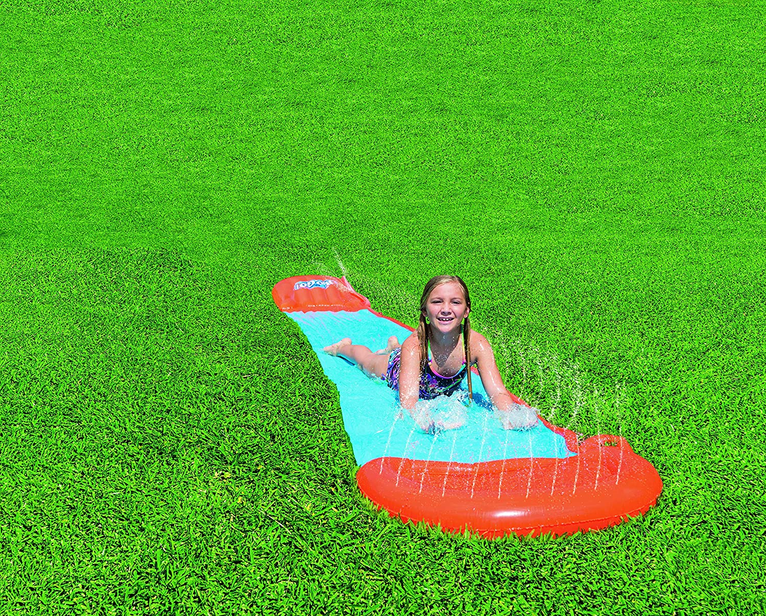 Bestway 5.5m (18ft) Single Slip & Slide with Inflatable Ramp & Sprinklers