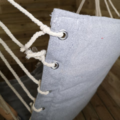 90cm Padded Hanging Chair Hammock in Grey for Indoor or Outdoor Use