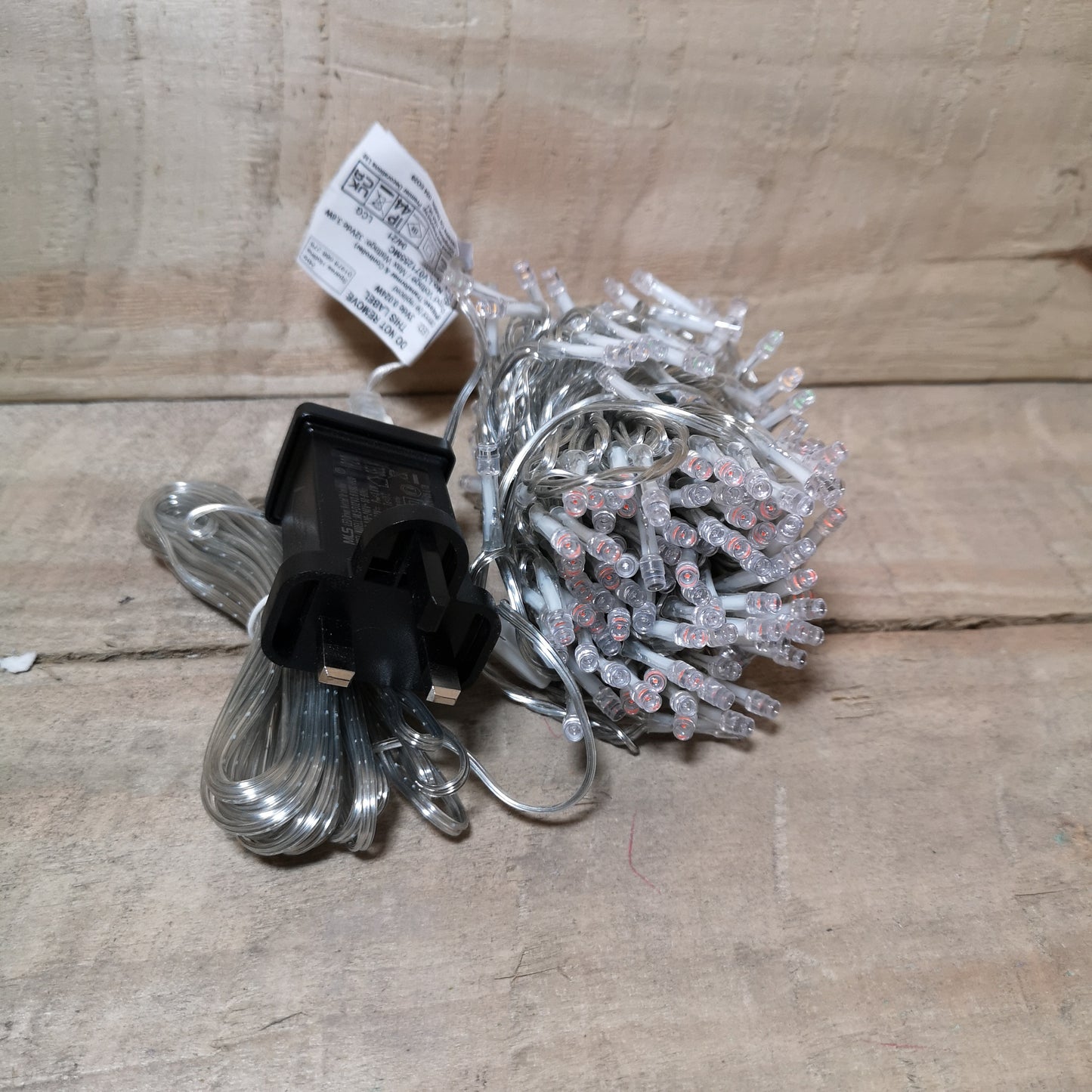 200 LED 16m Premier Christmas Outdoor 8 Function Lights Clear Wire in Multicoloured