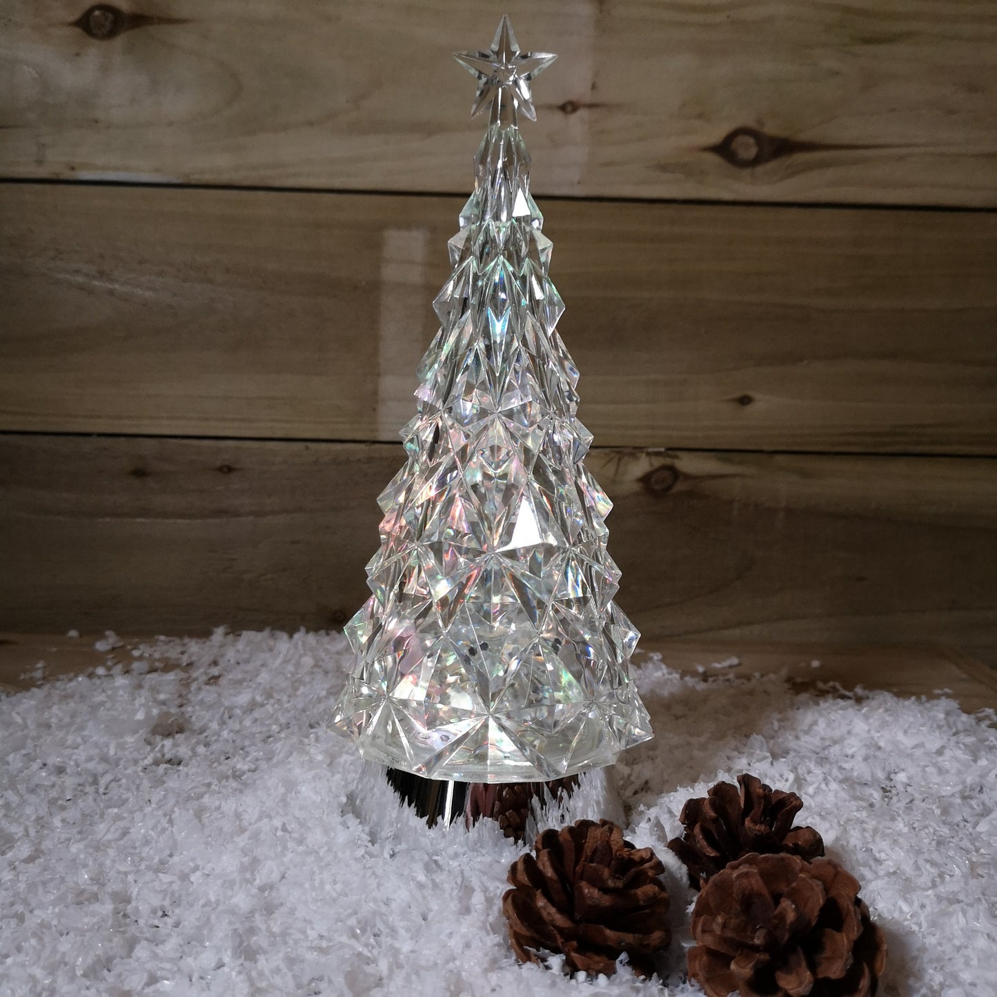 28cm RGB LED Christmas Tree Water Lantern Spinner Battery Operated