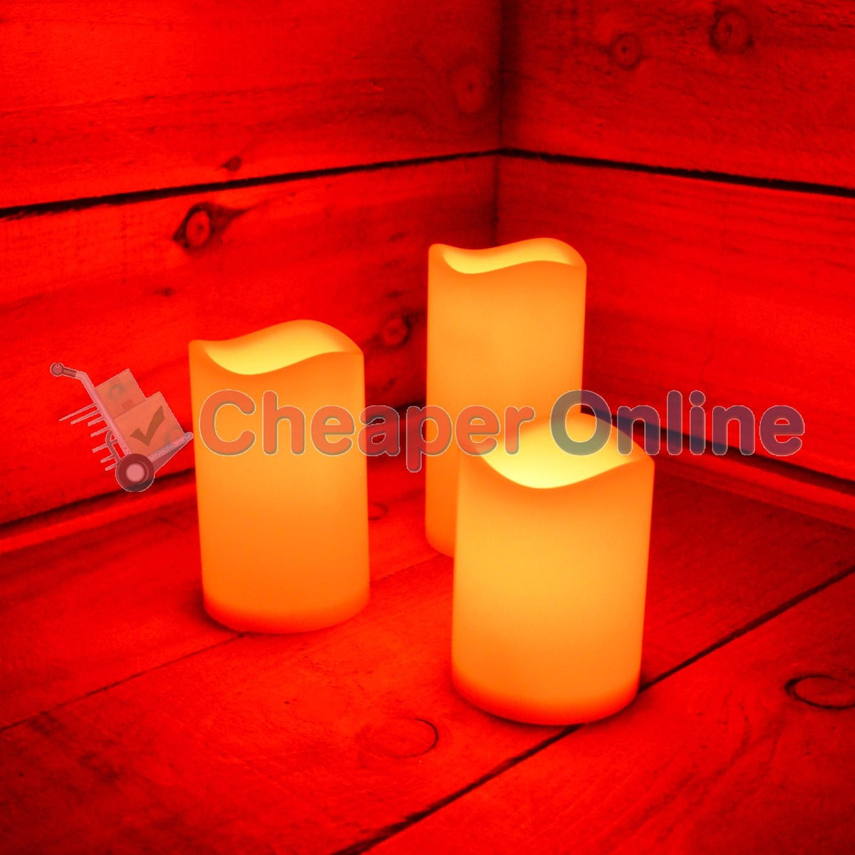 15cm Premier Set of 3 Battery Operated Multi Pastel Colour Changing LED Candles