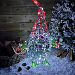 90cm White LED Indoor Outdoor Acrylic Christmas Gonk Decoration