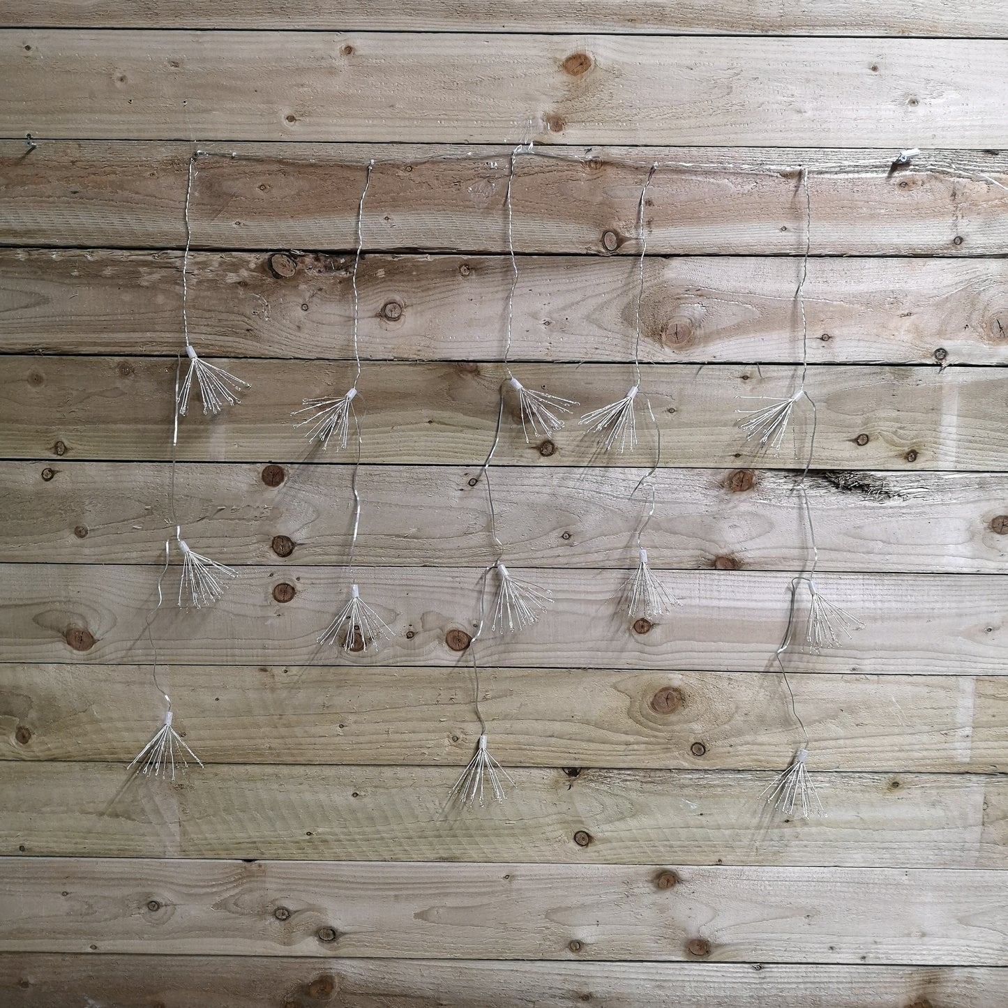 520 LED 13 x 90cm Fireworks Ball Curtain Lights on Clear Cable in Warm White