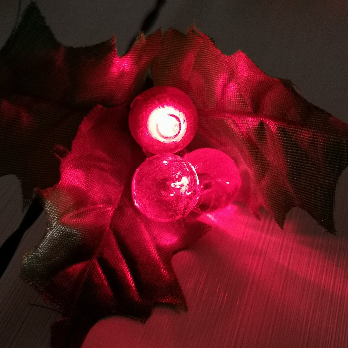 3.6m 50 LED Red Berry and Holly Lights For Outdoor and Indoor Use