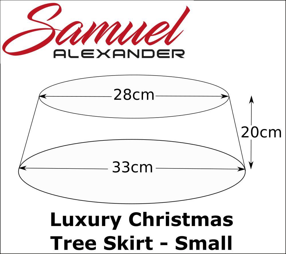 Samuel Alexander 33cm x 20cm Small Willow Christmas Tree Skirt in Dark Grey