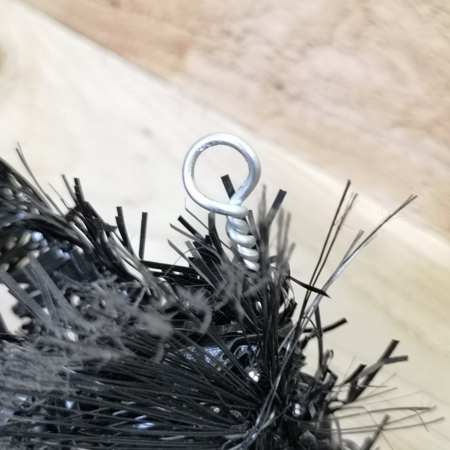 6ft (1.8m) Premier PVC Plain Black Tipped Artificial Christmas Halloween Garland