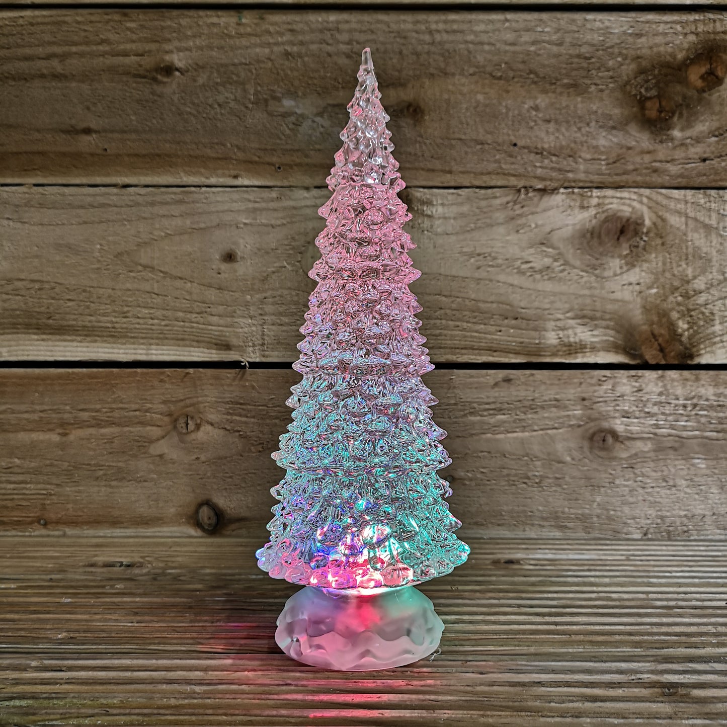 30cm Dual Power Water Spinner Christmas Tree with Timer & Colour Changing LED's
