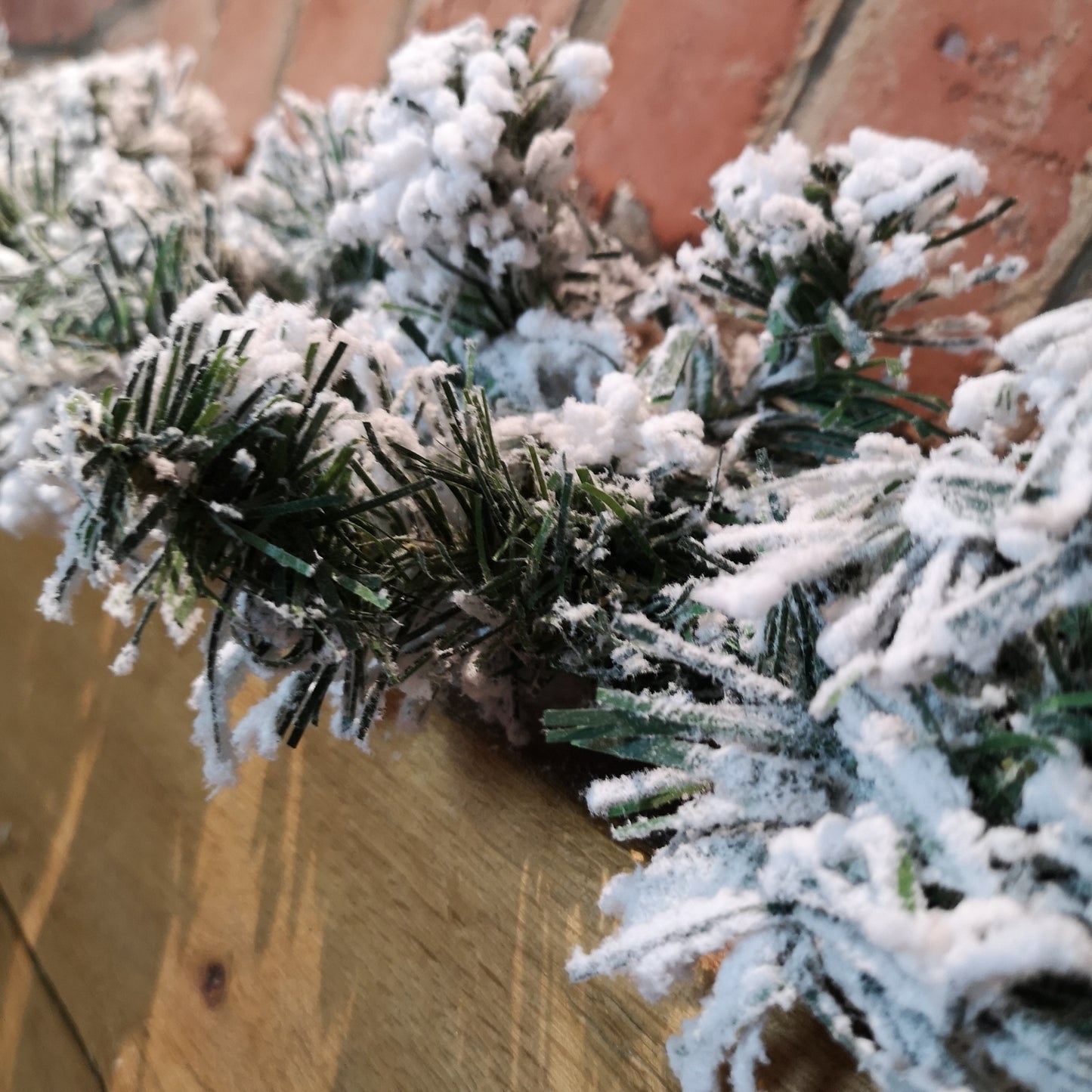 270cm (9ft) Samuel Alexander Luxury Green Christmas Snowflocked Garland