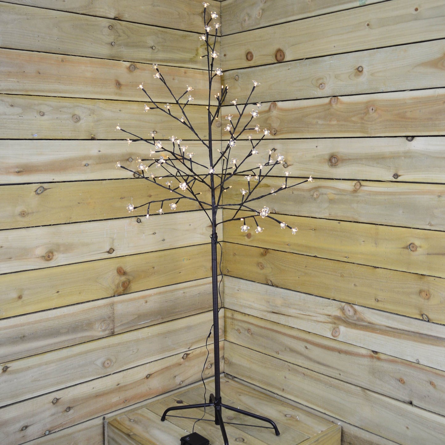 Premier 1.5m Battery Cherry Blossom Tree - 96 Cool White LED Lights & Timer