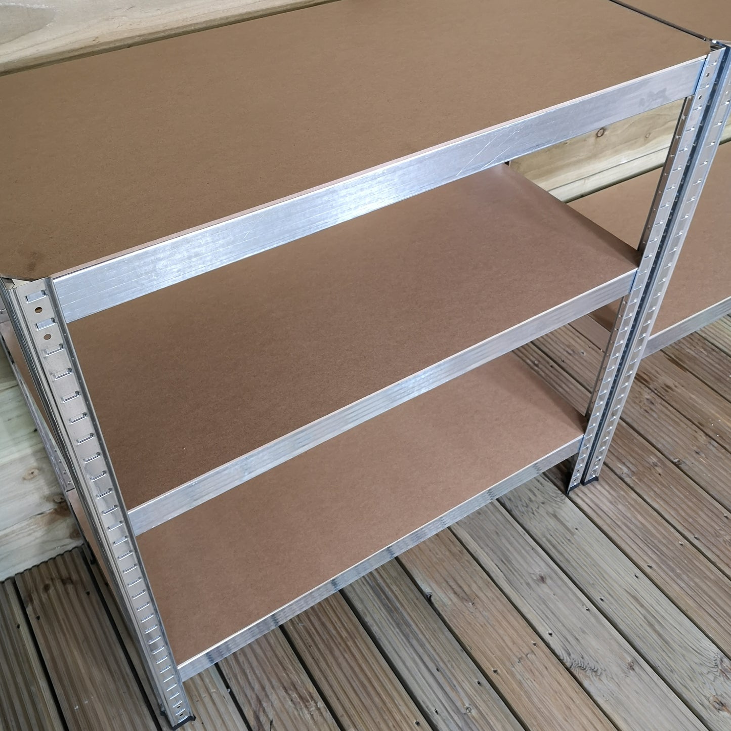 Set of 2 Garage Shelving 90cm Wide & 180cm High Heavy Duty 5 Tier Multipurpose Metal Racking Unit / Warehouse Shelving Storage