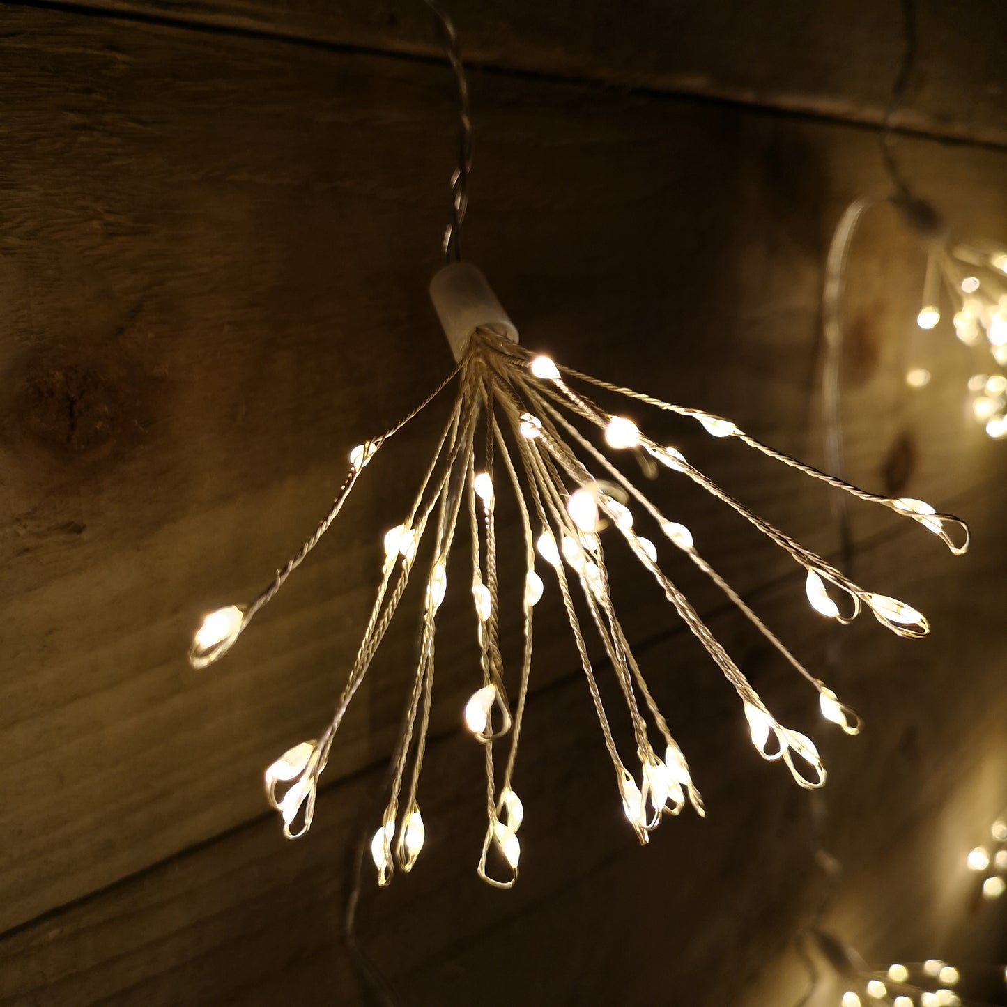 520 LED 13 x 90cm Fireworks Ball Curtain Lights on Clear Cable in Warm White