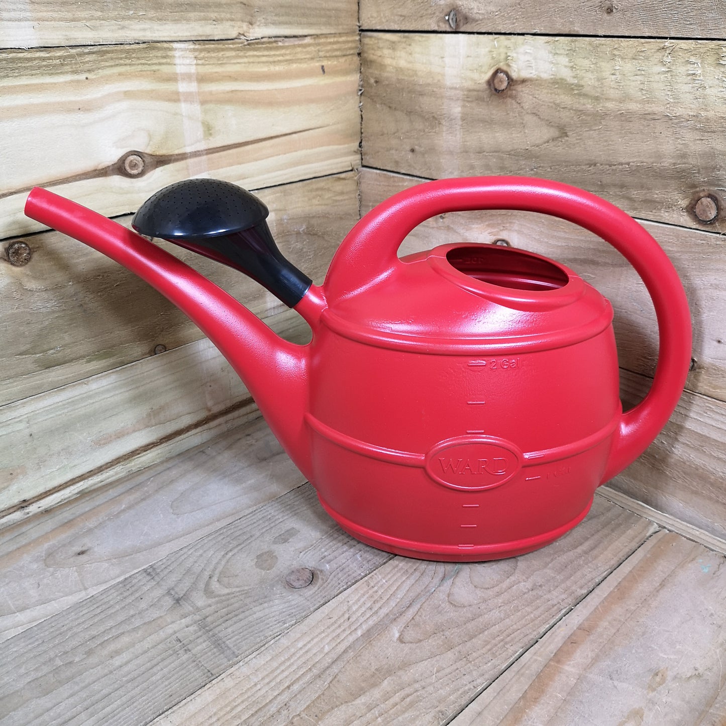 10L Ward Garden Watering Can with Rose - Red