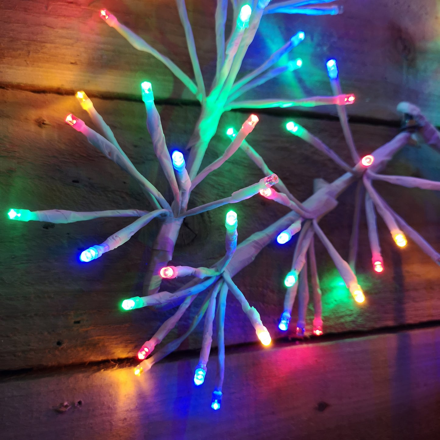 60cm Premier Multi Coloured Christmas Star Cluster Decoration with 240LED