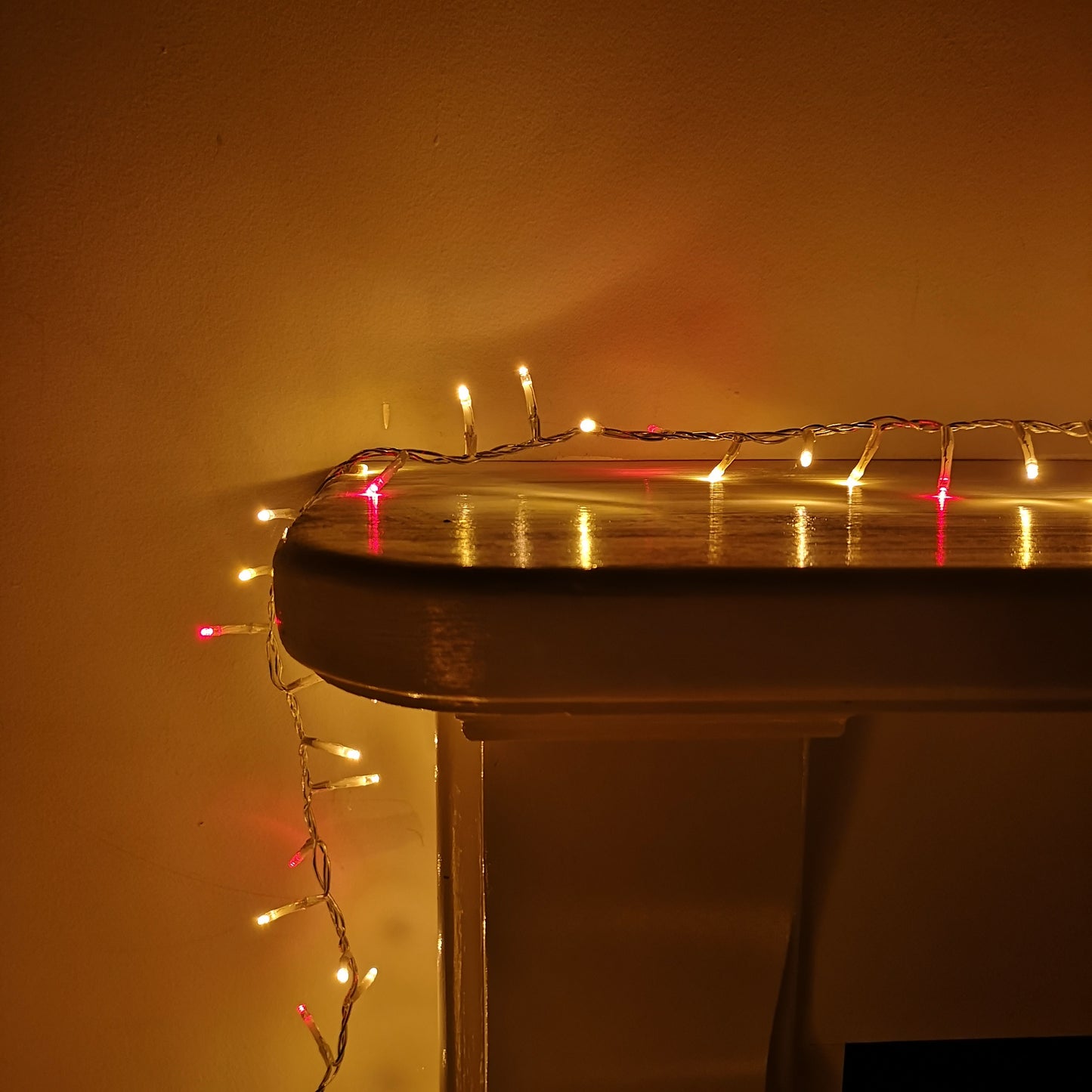 1000 LED 25m Indoor Outdoor Christmas Multi Function Mains Operated String Lights with Timer & Clear Cable in Red & Vintage Gold